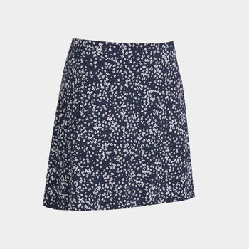 CHERRY BLOSSOM SILKY TECH NYLON A-LINE SKORT