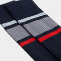 STRIPED RIBBED COMPRESSION CREW SOCK image number 2