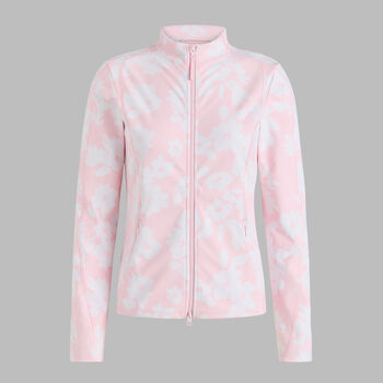 PRINTED BRUSH BACK STRETCH PULLOVER - Alternate Image 1