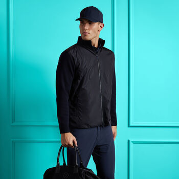 NYLON HYBRID SWEATER JACKET