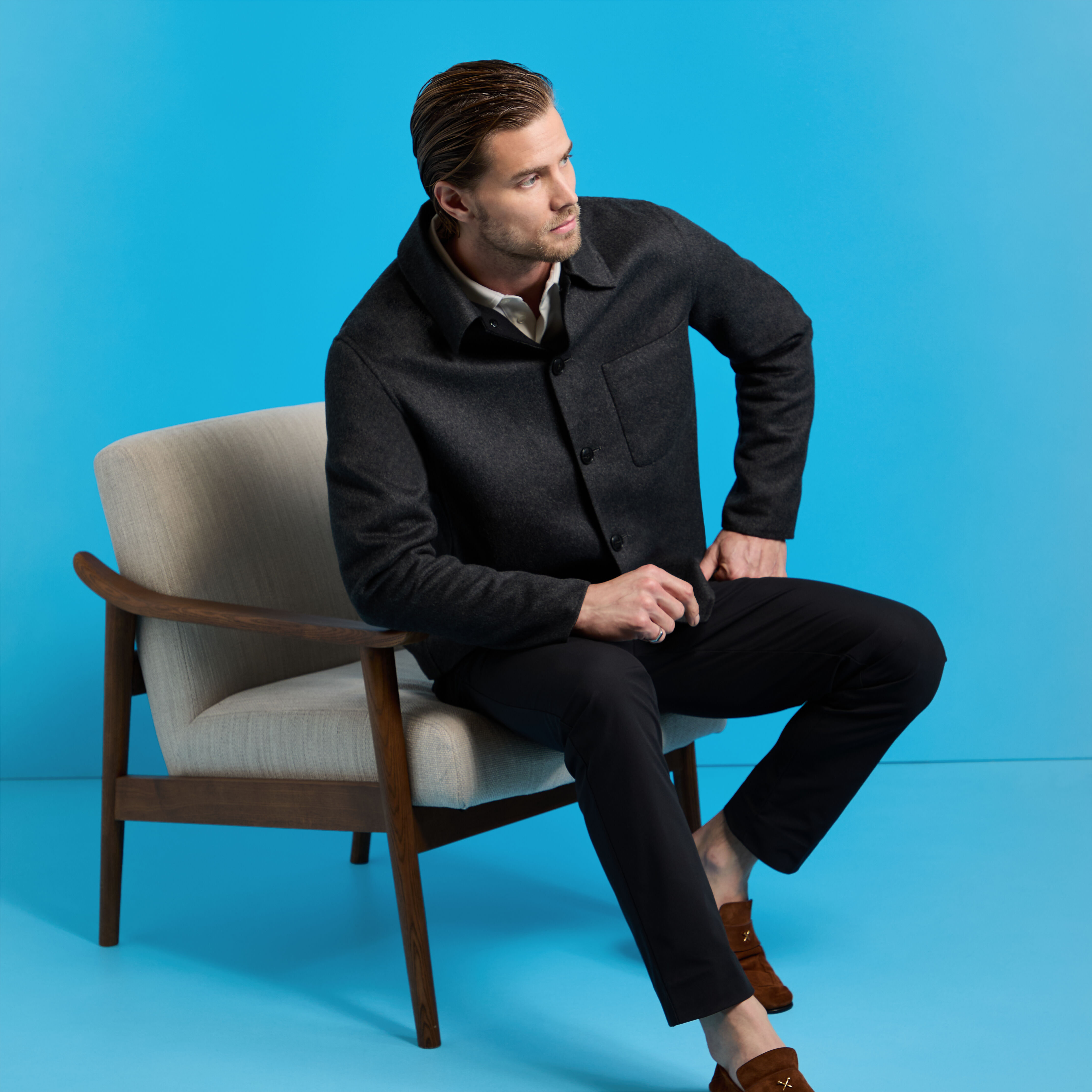 DOUBLE FACED CASHMERE JACKET | MEN'S JACKETS & VESTS | G/FORE