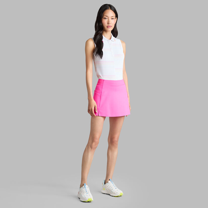 OFFSET STRIPE TECH PIQU&Eacute; SLEEVELESS POLO image number 3