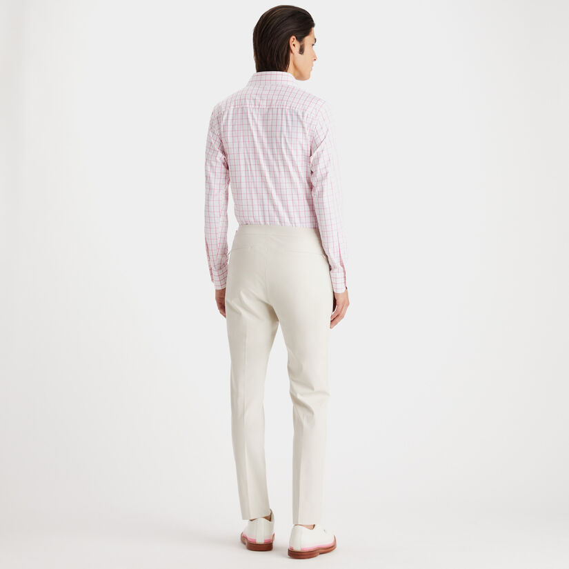 TATTERSALL PLAID MODERN SPREAD COLLAR NYLON WOVEN SLIM FIT SHIRT image number 5