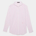TATTERSALL PLAID MODERN SPREAD COLLAR NYLON WOVEN SLIM FIT SHIRT image number 1