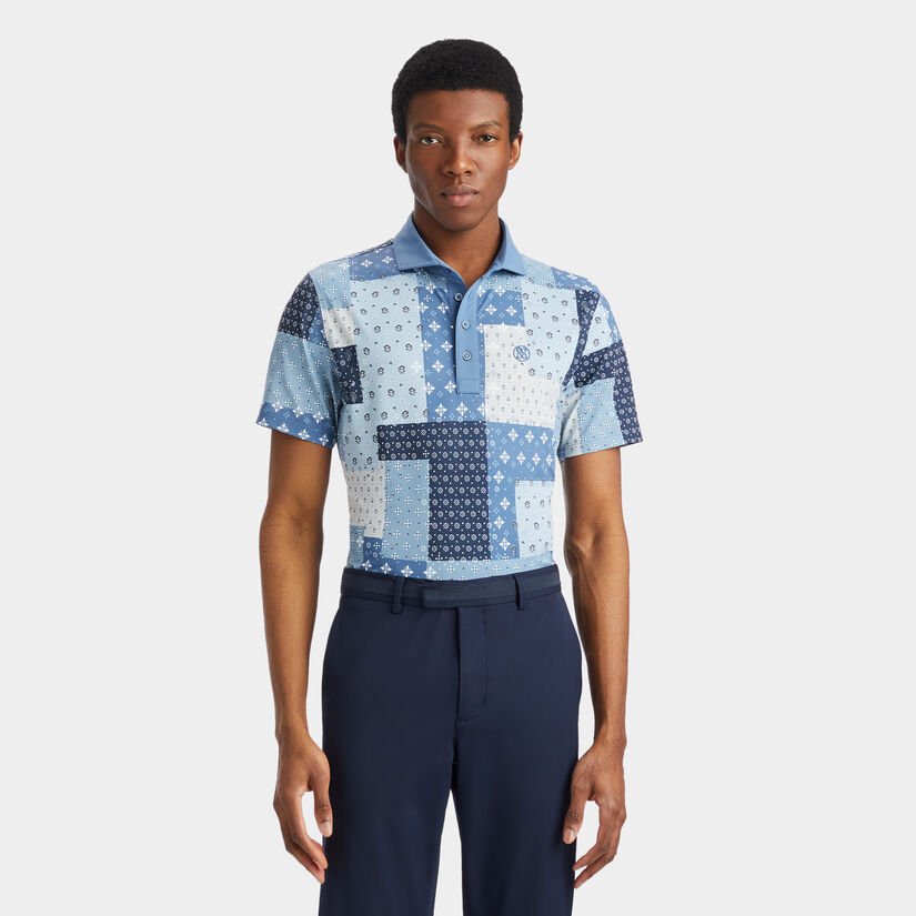 BORO PATCH TECH PIQUÉ MODERN SPREAD COLLAR POLO image number 3