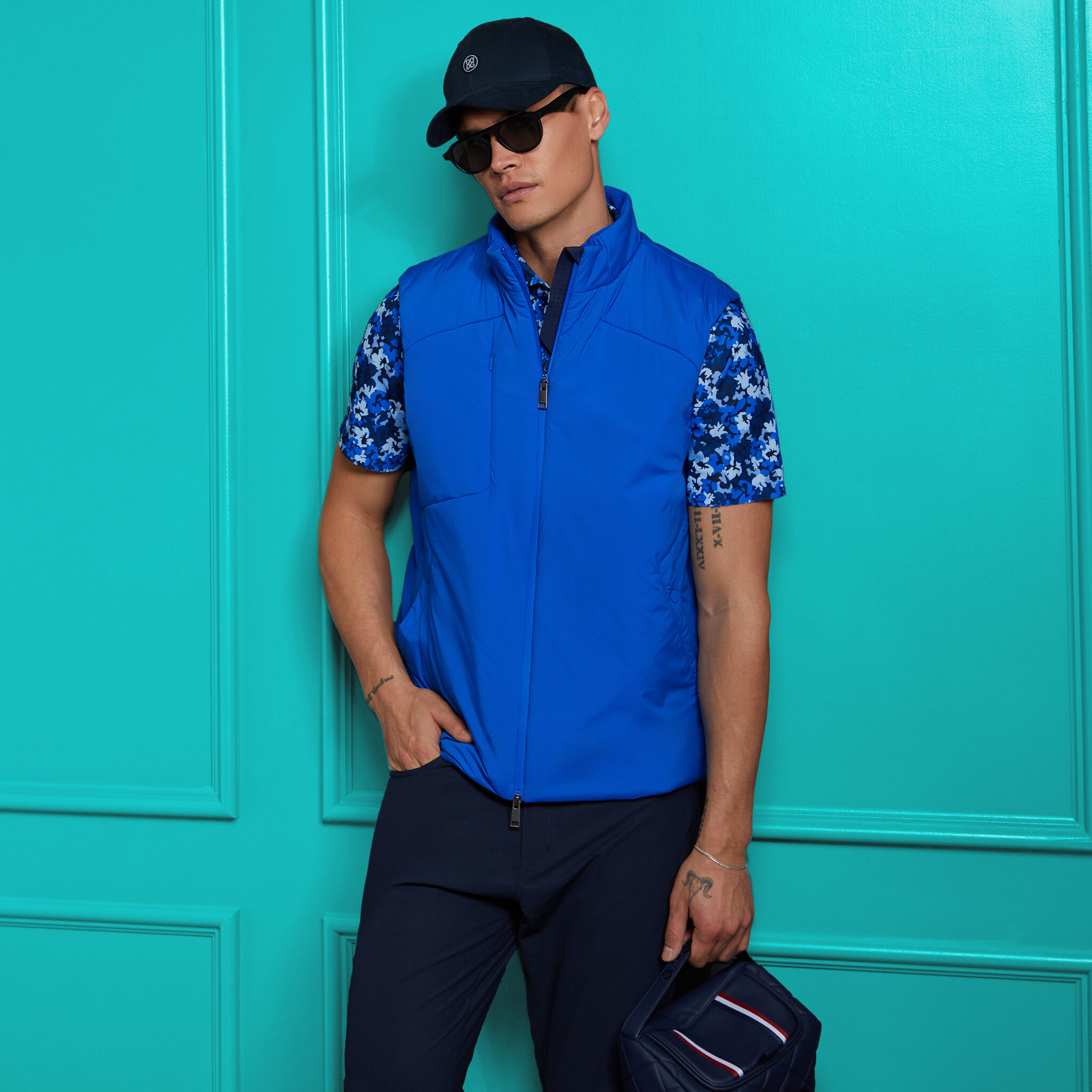 Puffer vest with short sleeve shirt shop