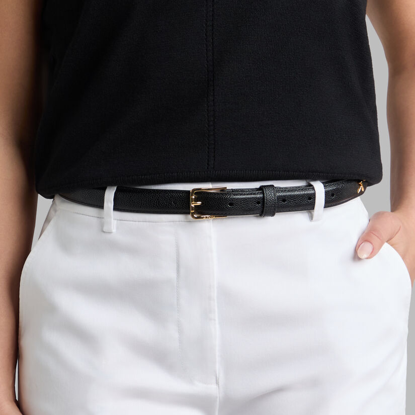 WOMEN'S METAL TEES PEBBLE LEATHER BELT image number 3