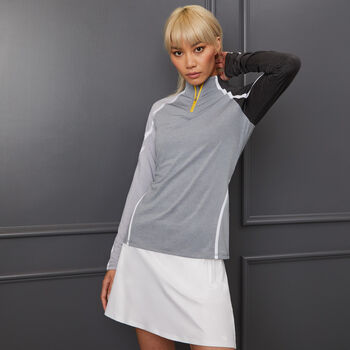 COLOUR BLOCK TECH JERSEY QUARTER ZIP MID LAYER