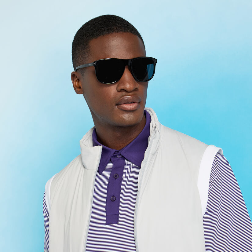 FEEDER STRIPE FINE TECH JERSEY POLO image number 2