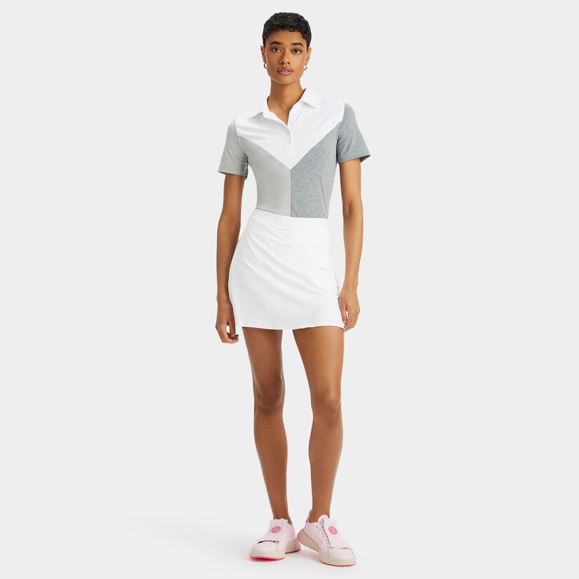 COLOUR BLOCK V MÉLANGE TECH JERSEY POLO image number 4