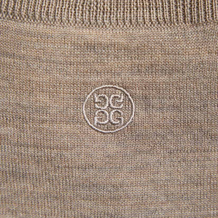 MERINO WOOL COTTON PLAITED 1/4 ZIP SWEATER image number 7