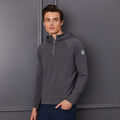 HOODED LUXE QUARTER ZIP SLIM FIT MID LAYER image number 2