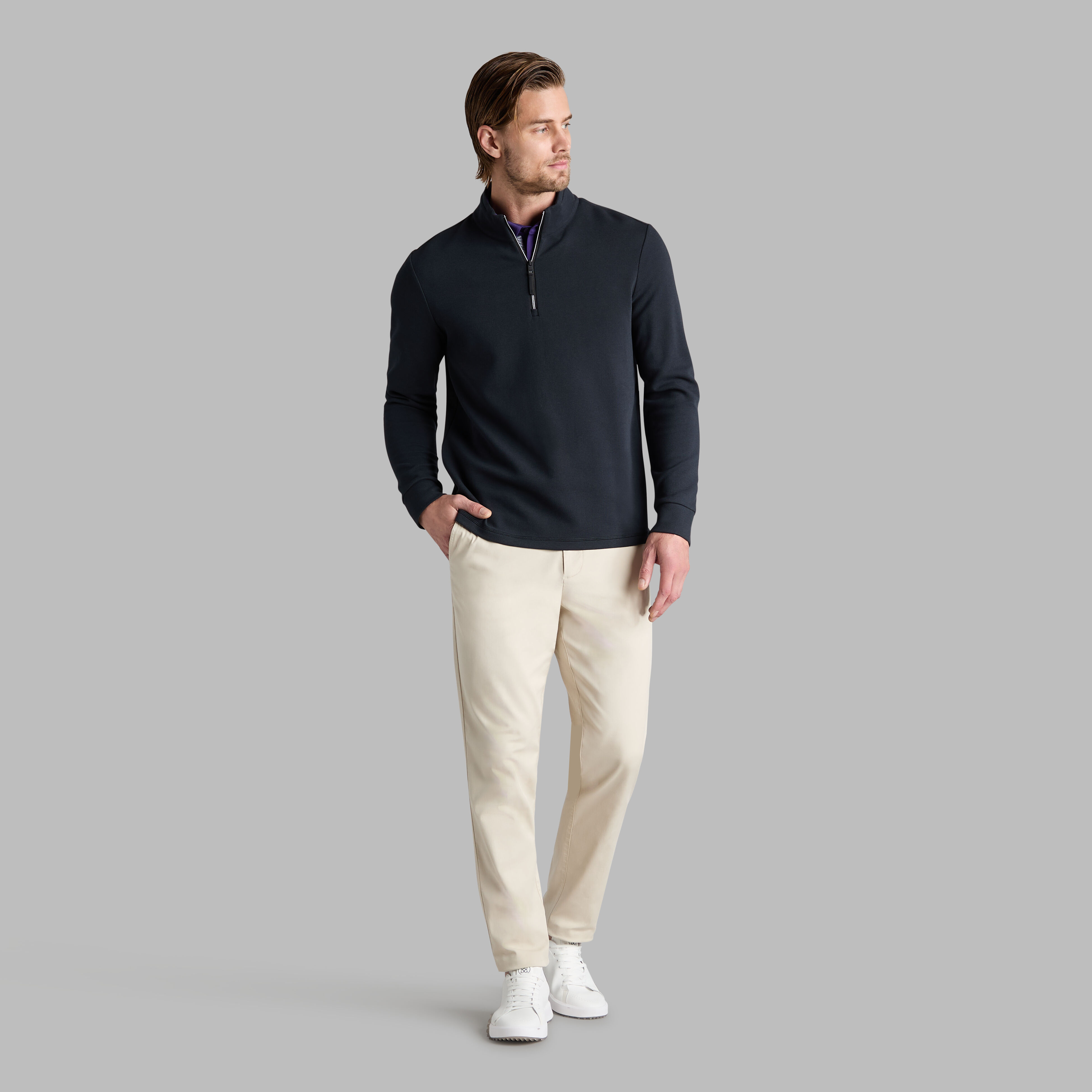 WAFFLE KNIT QUARTER ZIP | MEN'S PULLOVERS & QUARTER-ZIPS | G/FORE