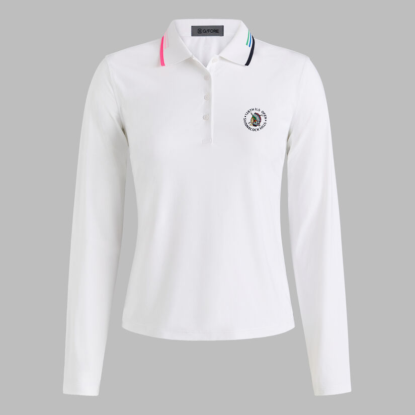 2026 U.S. OPEN SILKY TECH NYLON LONG SLEEVE POLO image number 1