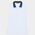 GRADIENT COLLAR SILKY TECH NYLON SLEEVELESS POLO image number 1