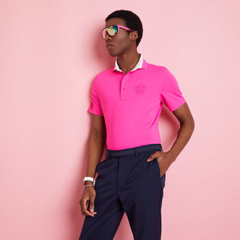 CONTRAST COLLAR TECH PIQUÉ MODERN SPREAD COLLAR POLO