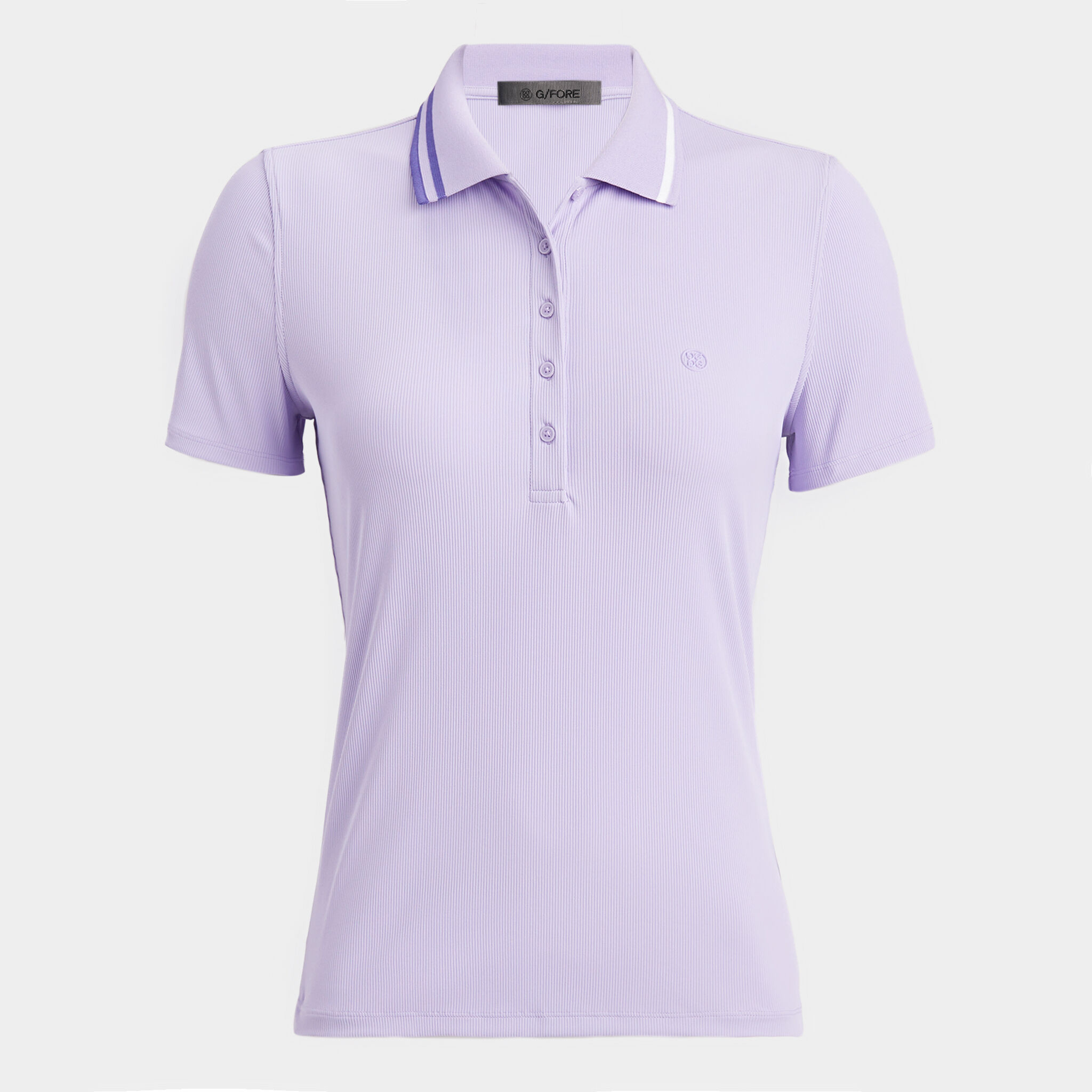 RIBBED TECH NYLON CONTRAST COLLAR POLO WOMEN S POLO SHIRTS G FORE