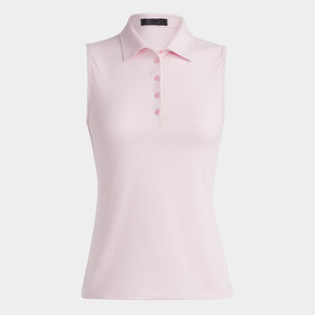 FEATHERWEIGHT SILKY TECH NYLON SLEEVELESS POLO