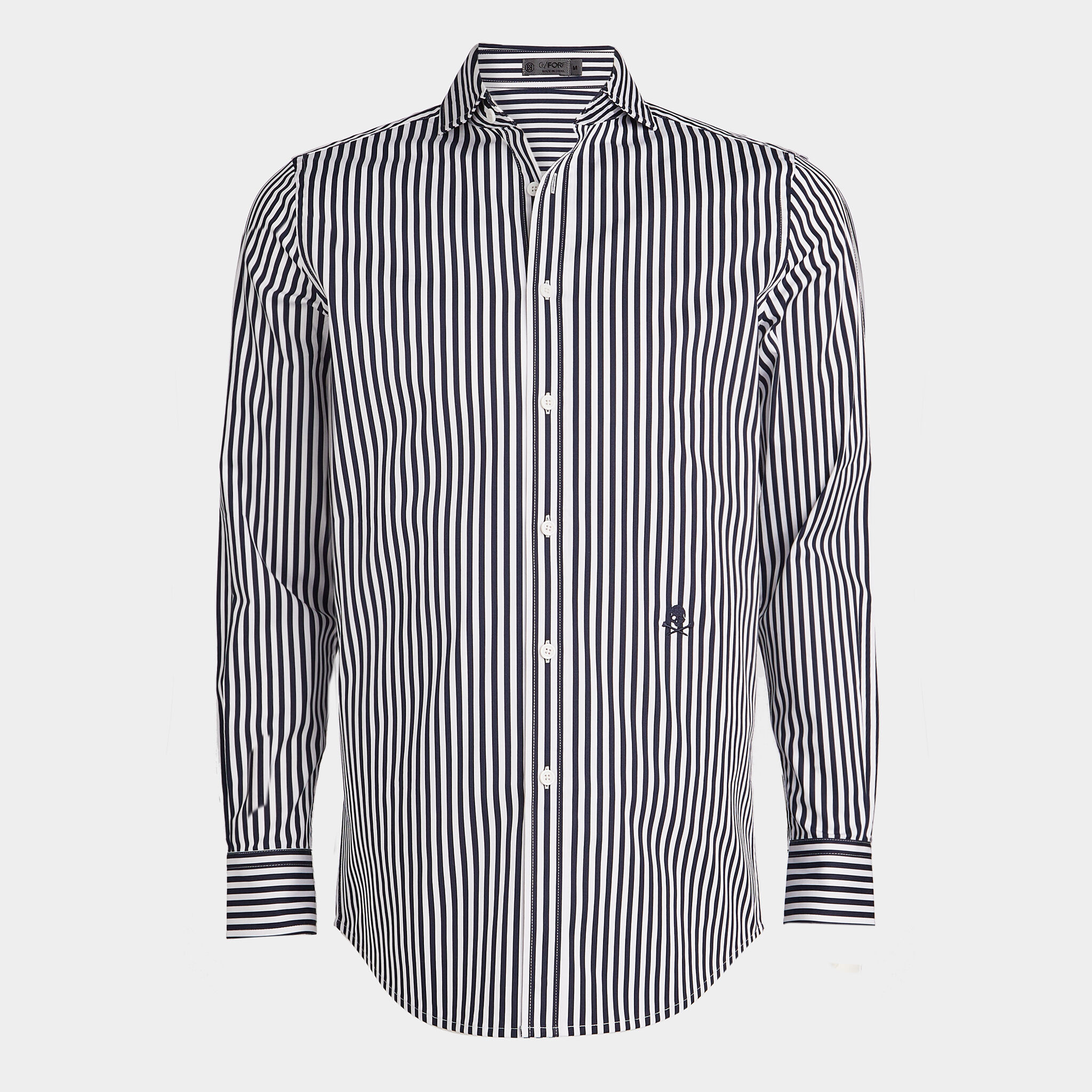 White and black new arrivals striped dress shirt