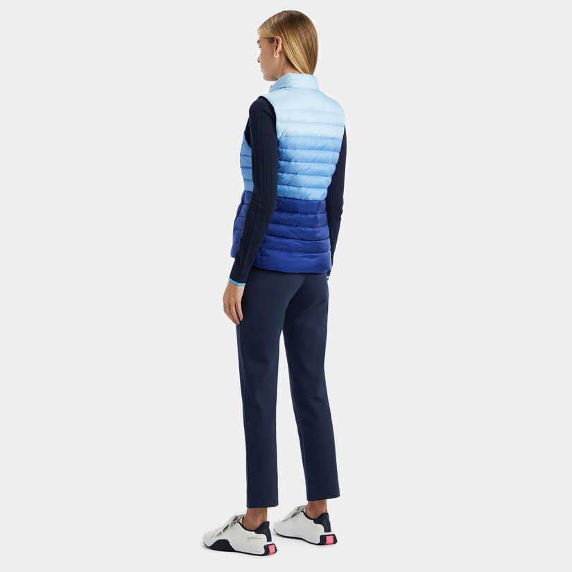 COLOUR BLOCK LIGHTWEIGHT DOWN PUFFER VEST image number 4