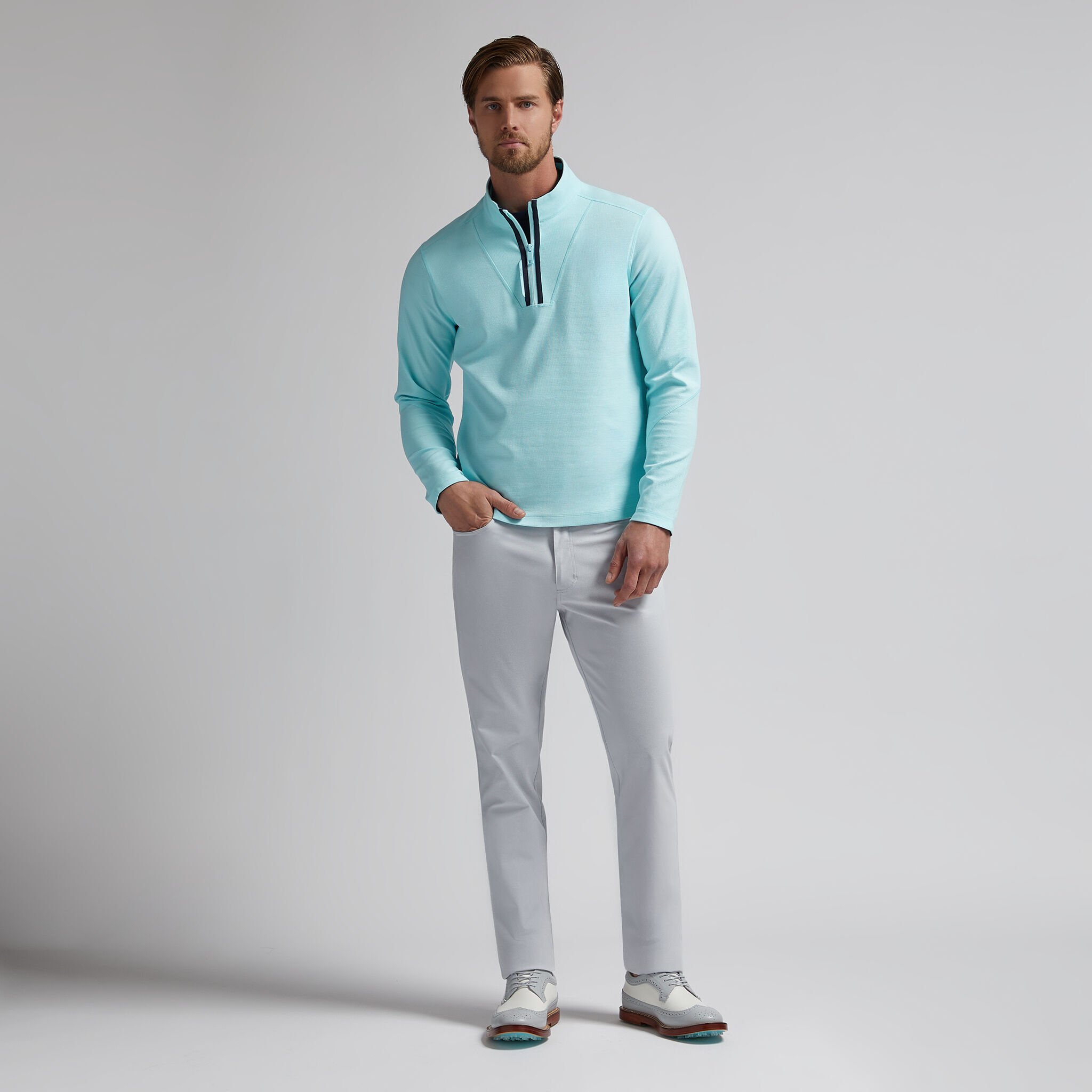 ジャケット WOOALONG Claw soft waffle knit BLUE Baby Waffle Knit Drawstring Shots - Blue - OshKosh | Carter's