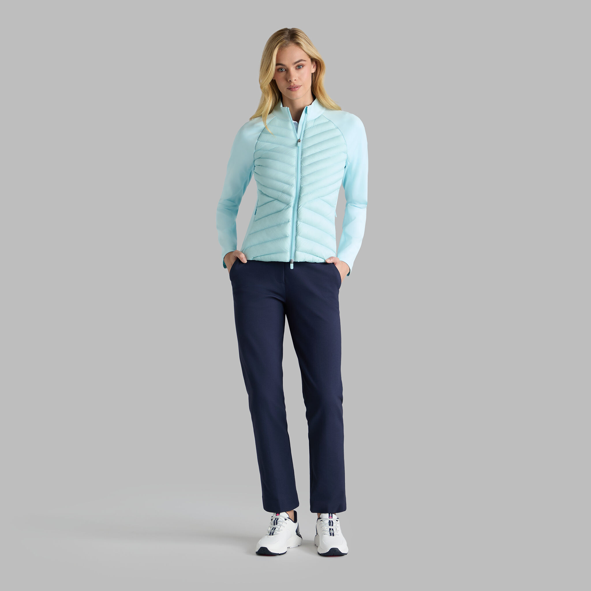 【G/FORE】24 新作 HYBRID QUILTED インターロックジャケット HYBRID QUILTED STRETCH TECH INTERLOCK JACKET | WOMEN'S