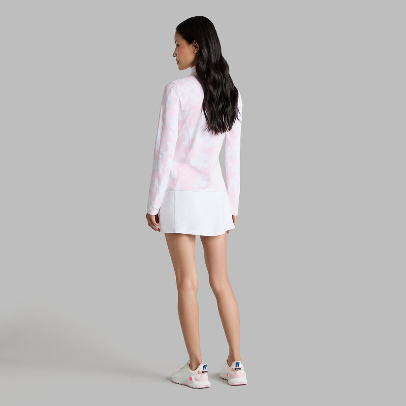 PRINTED BRUSH BACK STRETCH PULLLOVER image number 4