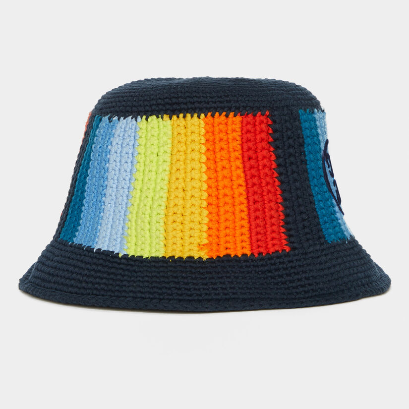 CIRCLE G'S COLOUR BLEND CROCHET BUCKET HAT image number 4