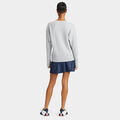 CASHMERE SIDE ZIP RIBBED CREWNECK SWEATER image number 4