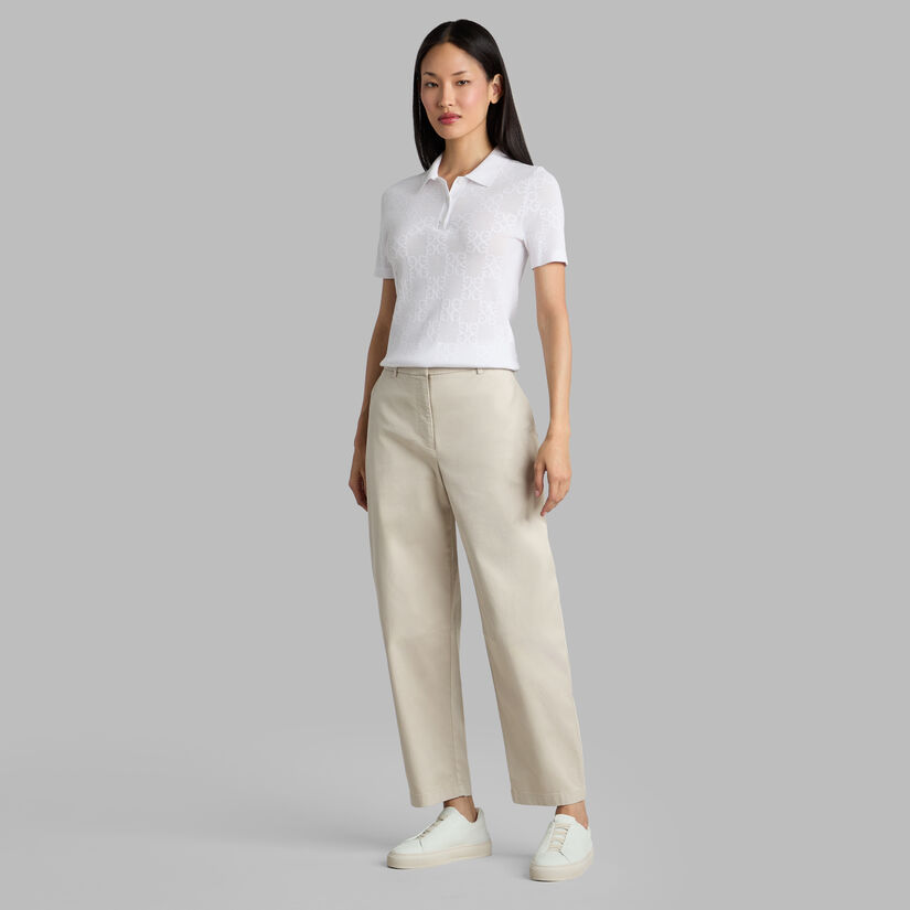 LTD RELEASE STRETCH COTTON GABARDINE BARREL LEG TROUSER image number 3