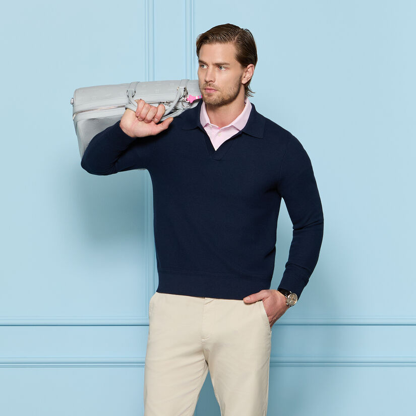 JOHNNY COLLAR COOLING COTTON SWEATER POLO image number 2