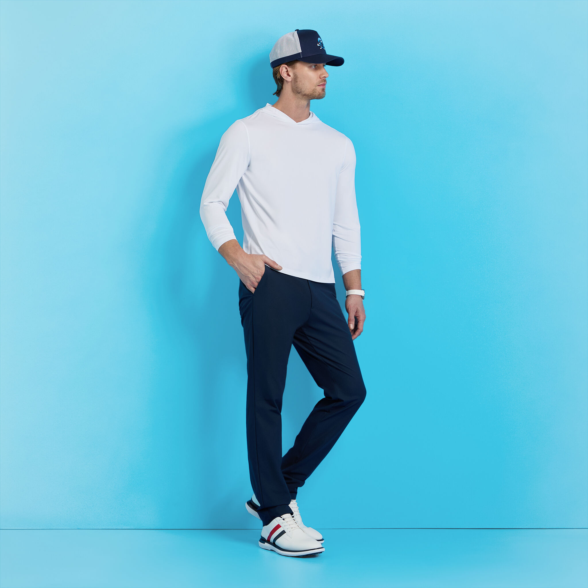 MÉLANGE ICE NYLON HOODIE |MEN'S PULLOVERS & QUARTER-ZIPS |G/FORE