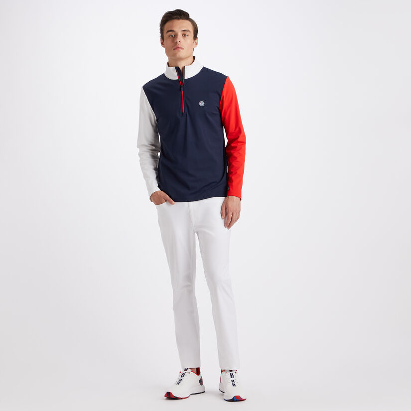 DAYTONA COLOUR BLOCK TECH INTERLOCK SLIM FIT PULLOVER image number 4