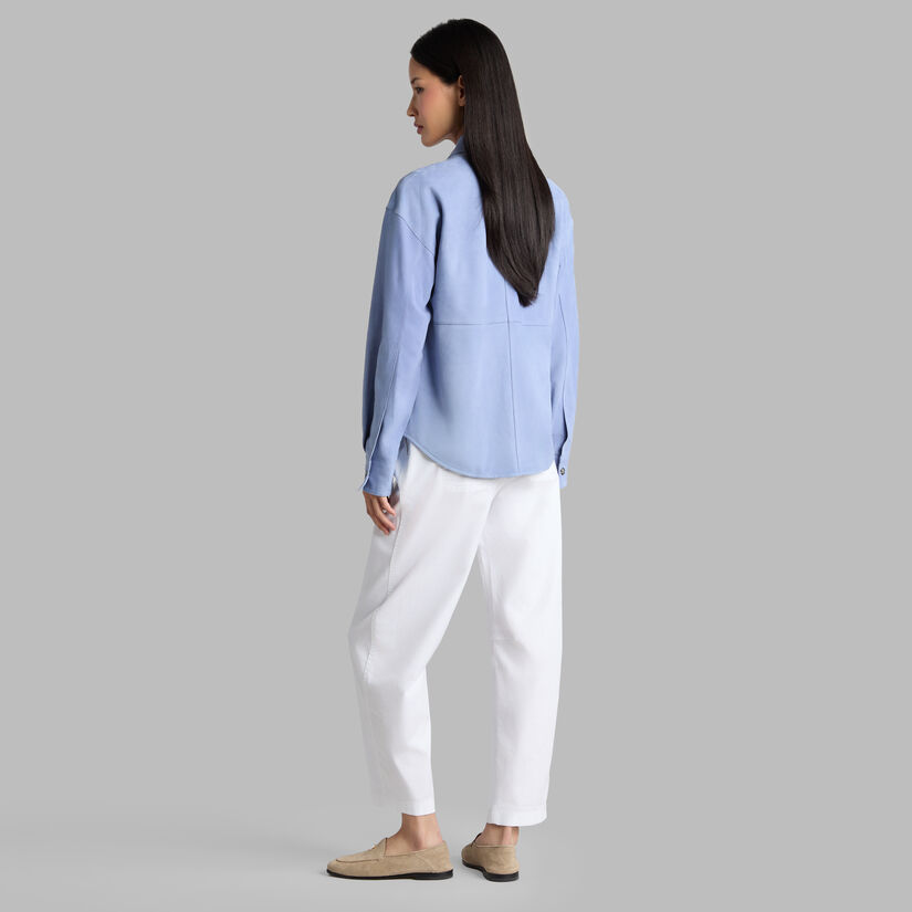 RELAXED FIT SUEDE SHIRT JACKET image number 4