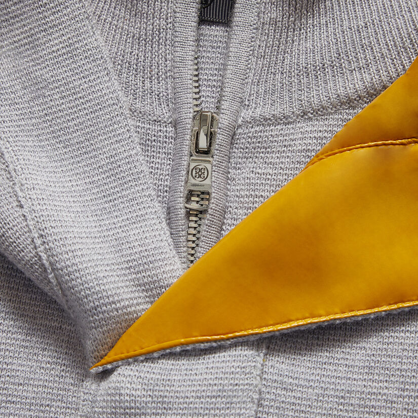HOODED MERINO WOOL FULL ZIP VEST image number 6