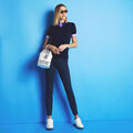 MERINO WOOL LAYERED SHORT SLEEVE SWEATER POLO image number 2