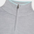 CONTRAST TIPPED MERINO WOOL QUARTER ZIP SWEATER image number 5