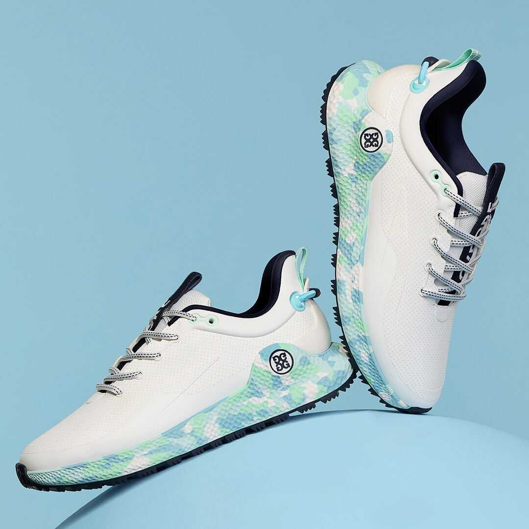 gfore MG4 ゴルフシューズ ホワイト/グリーン/ブルー MEN'S LTD RELEASE MG4+ O2 CAMO GOLF SHOE | MEN'S GOLF SHOES | G/FORE