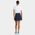 PLEATED CONTRAST COLLAR SILKY TECH NYLON POLO image number 4
