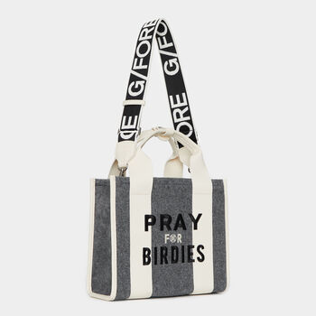 LIMITED EDITION PRAY FOR BIRDIES BRUSHED SQUARE BAG