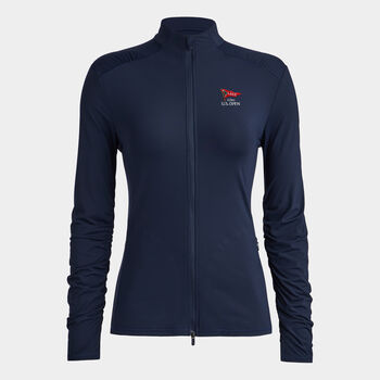 LIMITED EDITION U.S. OPEN FEATHERWEIGHT SILKY TECH NYLON FULL ZIP MID LAYER