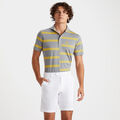 OFFSET STRIPE MODERN SPREAD COLLAR TECH PIQUÉ SLIM FIT POLO image number 3