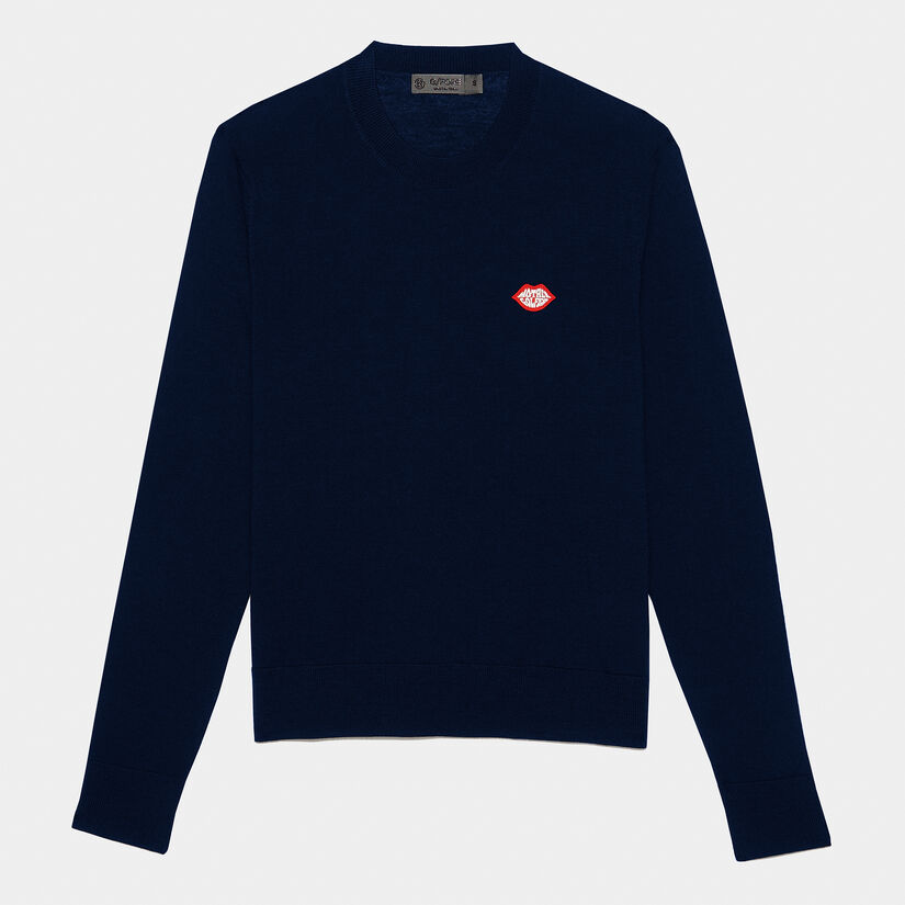 MOTHER GOLFER MERINO WOOL CREWNECK SWEATER image number 1