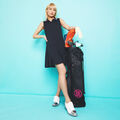 PIQUÉ SLEEVELESS PLEATED POLO DRESS image number 2
