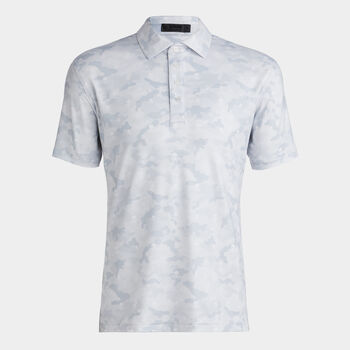 ICON CAMO TECH JERSEY MODERN SPREAD COLLAR POLO