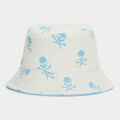 REVERSIBLE INTARSIA SKULL & TEES WOVEN BUCKET HAT image number 3