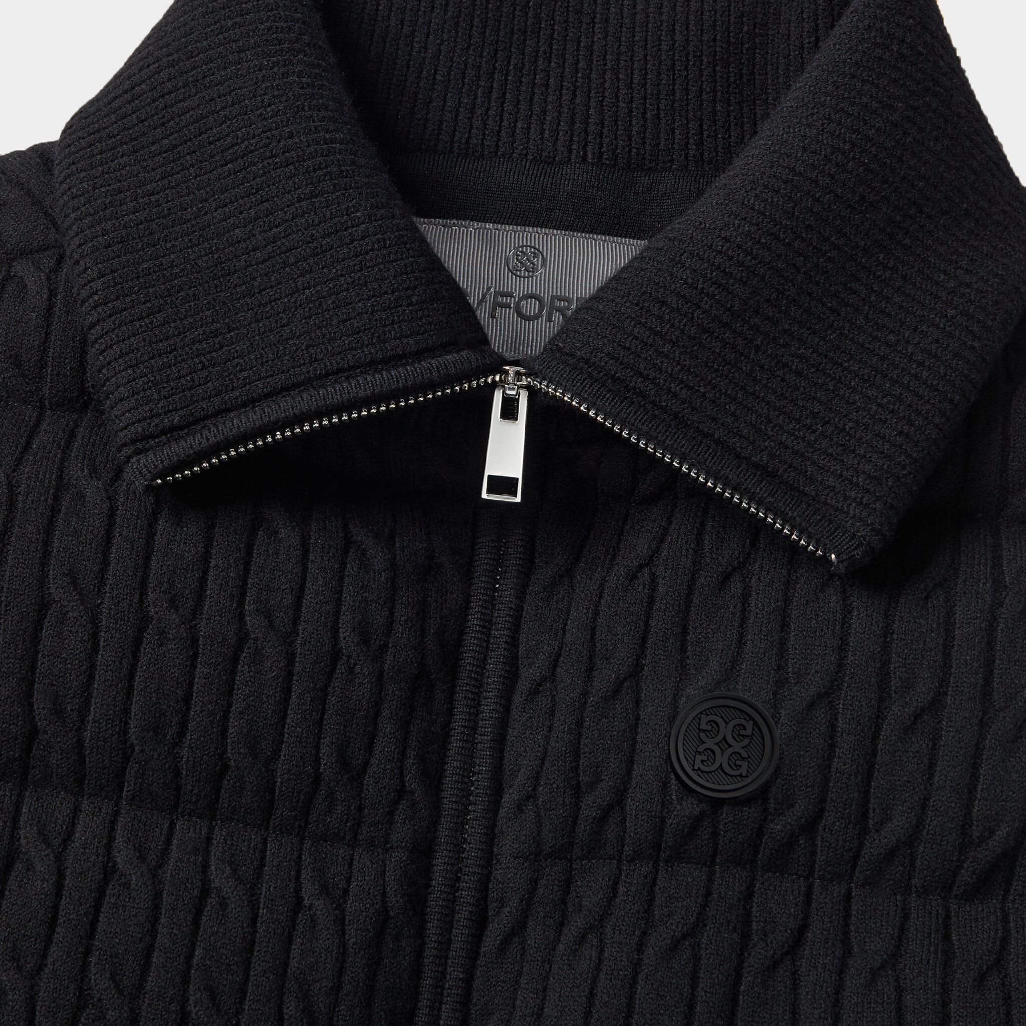 CABLE KNIT WOOL BLEND DOWN PUFFER VEST | WOMEN'S JACKETS & VESTS | G/FORE