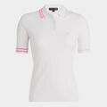 CONTRAST STRIPE COTTON BLEND RIBBED KNIT POLO image number 1