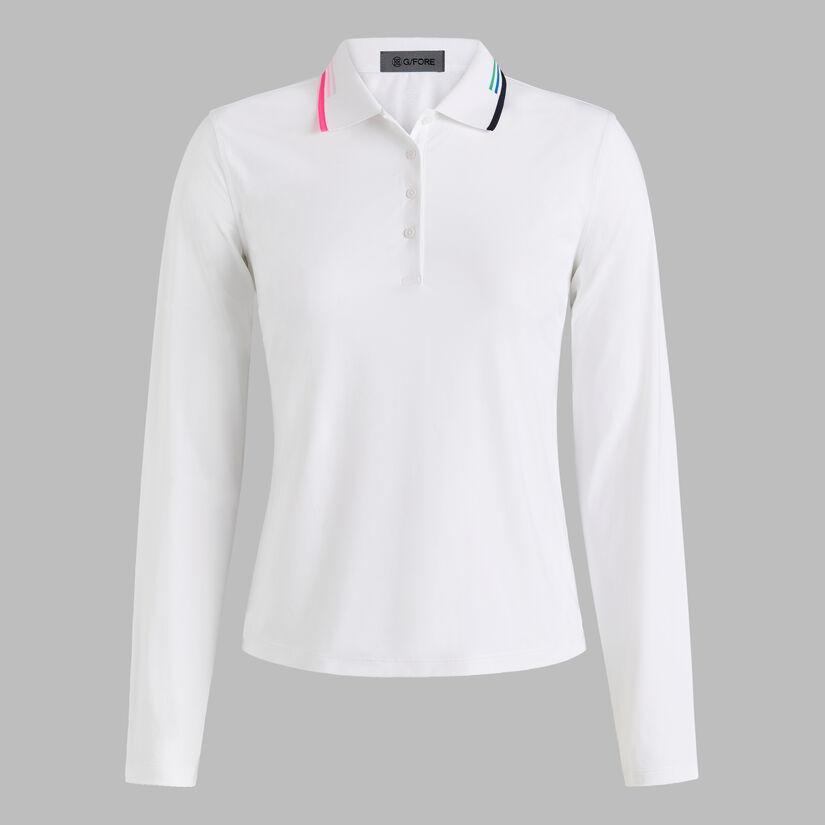 SILKY TECH NYLON LONG SLEEVE POLO image number 2