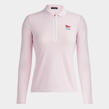 LIMITED EDITION U.S. OPEN FEATHERWEIGHT SILKY TECH NYLON QUARTER ZIP POLO